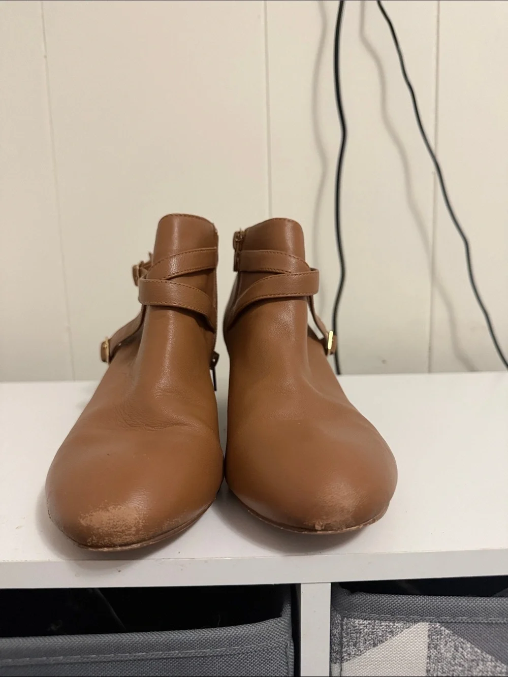 Nine West Women’s Ankle Booties in Brown with Buckle Strap
